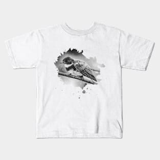 Chickadee In Winter Kids T-Shirt